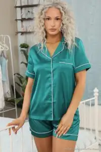 OnlySilkAndSatin Paige F in her pajamas and pantyhose